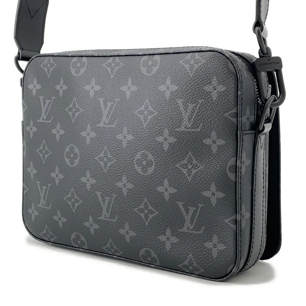 Louis Vuitton Shoulder Bag Monogram Eclipse Black Steamer Messenger Black - Picture 2 of 12
